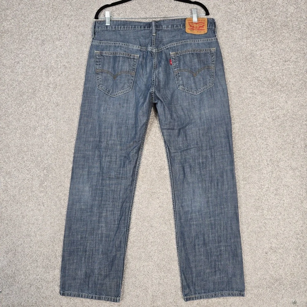 Levis 569 Loose Straight Jeans Mens 34x32 (35x30) blue lightweight 100% Cotton